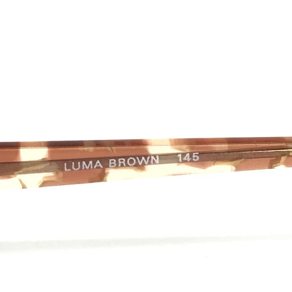 Vintage Nino Balli Eyeglasses Frames LUMA BROWN Checkered Marble 55-17-145